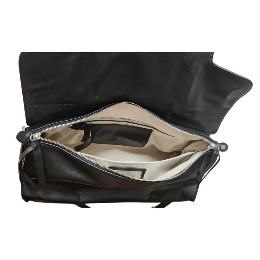 Zanellato Nina Tote Leather Shoulder Bag Satchel Minimalist Zip Compartments